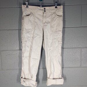 Style & Co. Stone Cargo Capris Elastic Waist Pants - Size 4